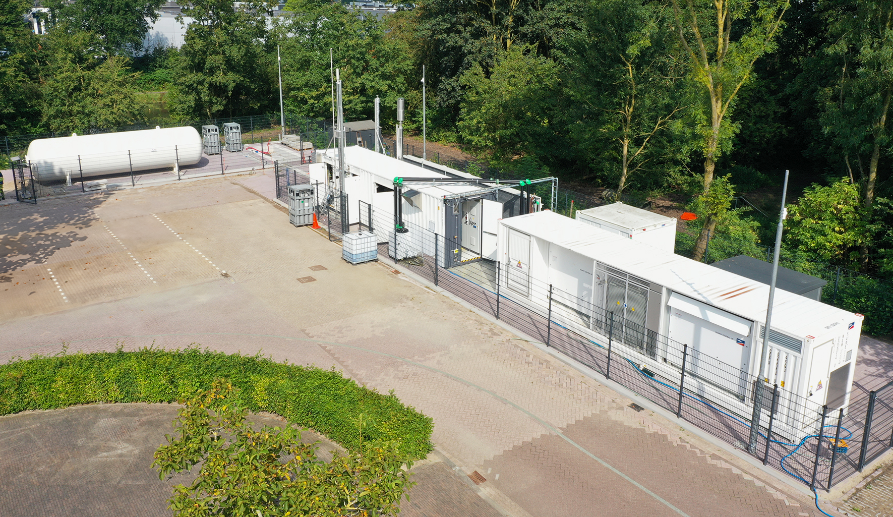 Electrolyser for production of green hydrogen at KWR Nieuwegein